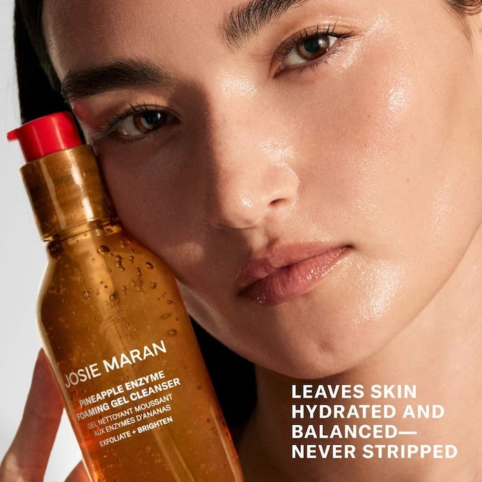 Pineapple Enzyme Exfoliating + Brightening Foaming Gel Cleanser with AHAs - GLAM MODA