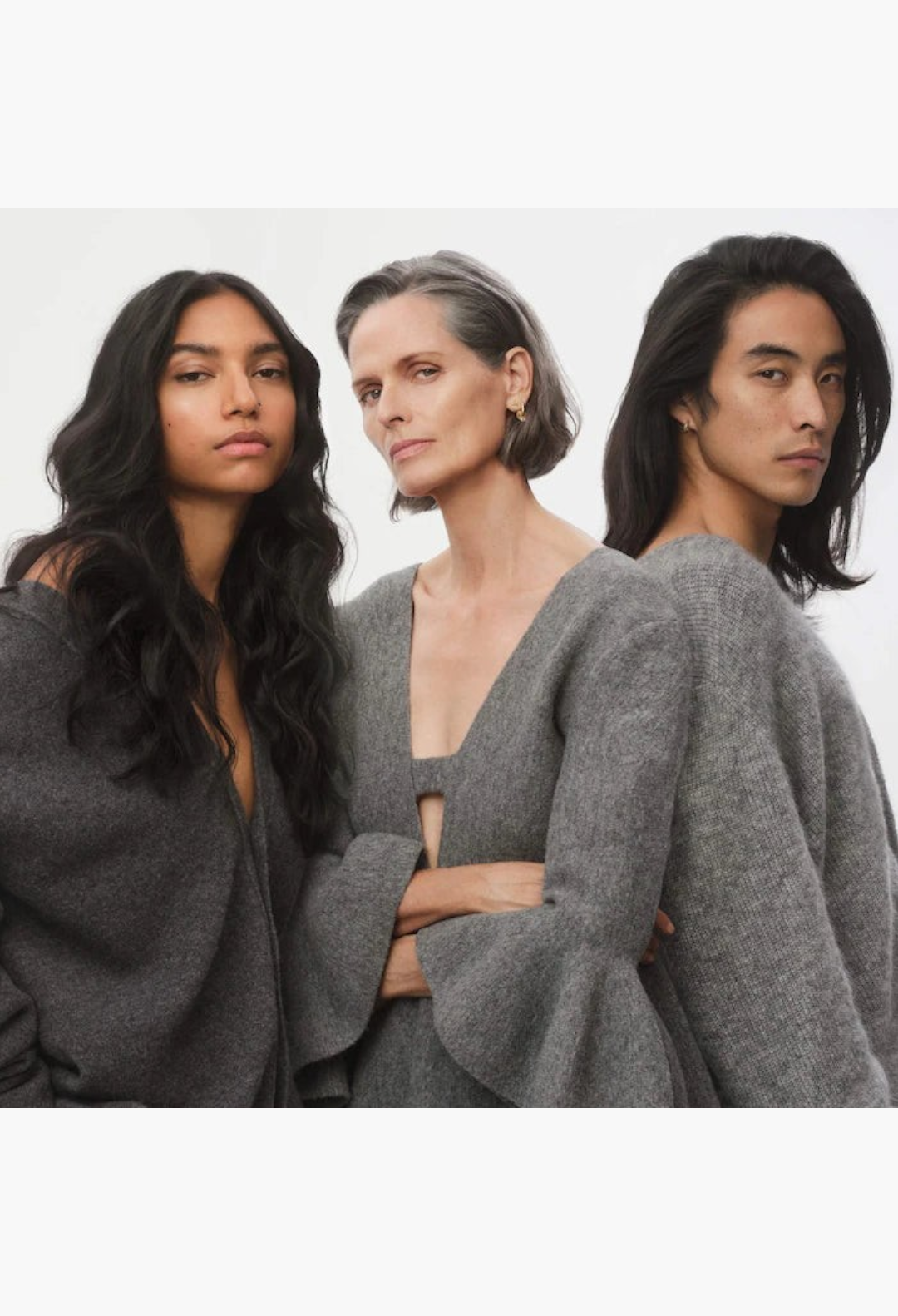 GLAM MODA models with diverse hair types showcasing healthy, voluminous hair for Serene Scalp Densifying Conditioner