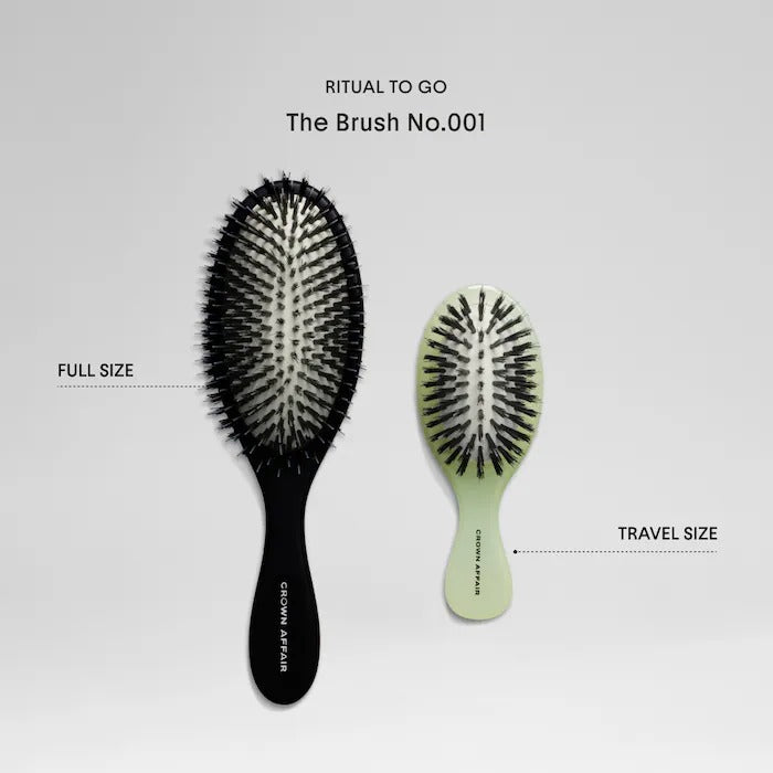 The Mini Dual-Bristle Boar Hair Brush No. 001 for All Hair Textures - GLAM MODA