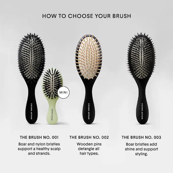 The Mini Dual-Bristle Boar Hair Brush No. 001 for All Hair Textures - GLAM MODA