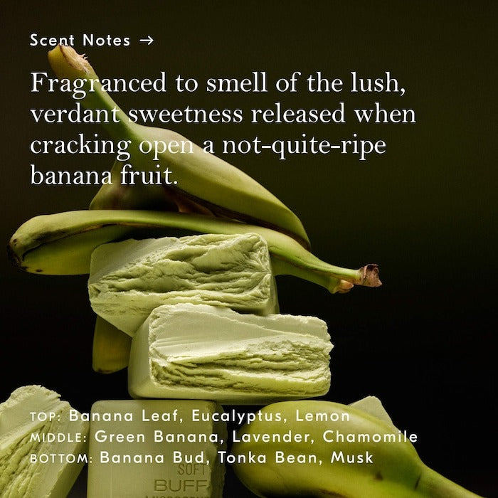 Green Banana Buffing Bar Exfoliating Body Bar for KP and Ingrown Hair (2 pack) - GLAM MODA