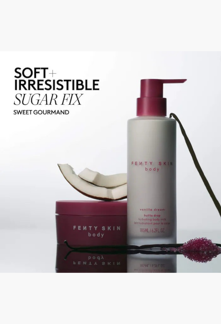 GLAM MODA Fenty Skin Butta Drop hydrating body milk and cream set with coconut accents for dry skin care
