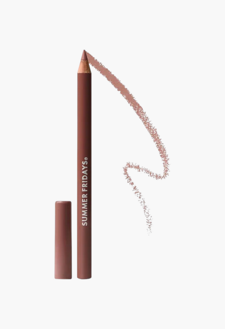 GLAM MODA SoftLine creamy sculpting lip pencil in a neutral mauve shade with a matching color swatch