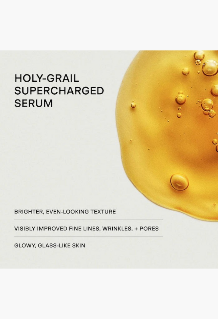 GLAM MODA Resurfacing Compound serum texture showing a golden, viscous formula with bubbles on a clean white background.