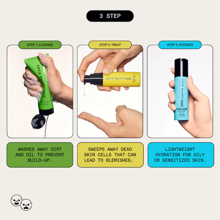 3 Step Acne-Safe Clear Skin System with Mandelic Acid