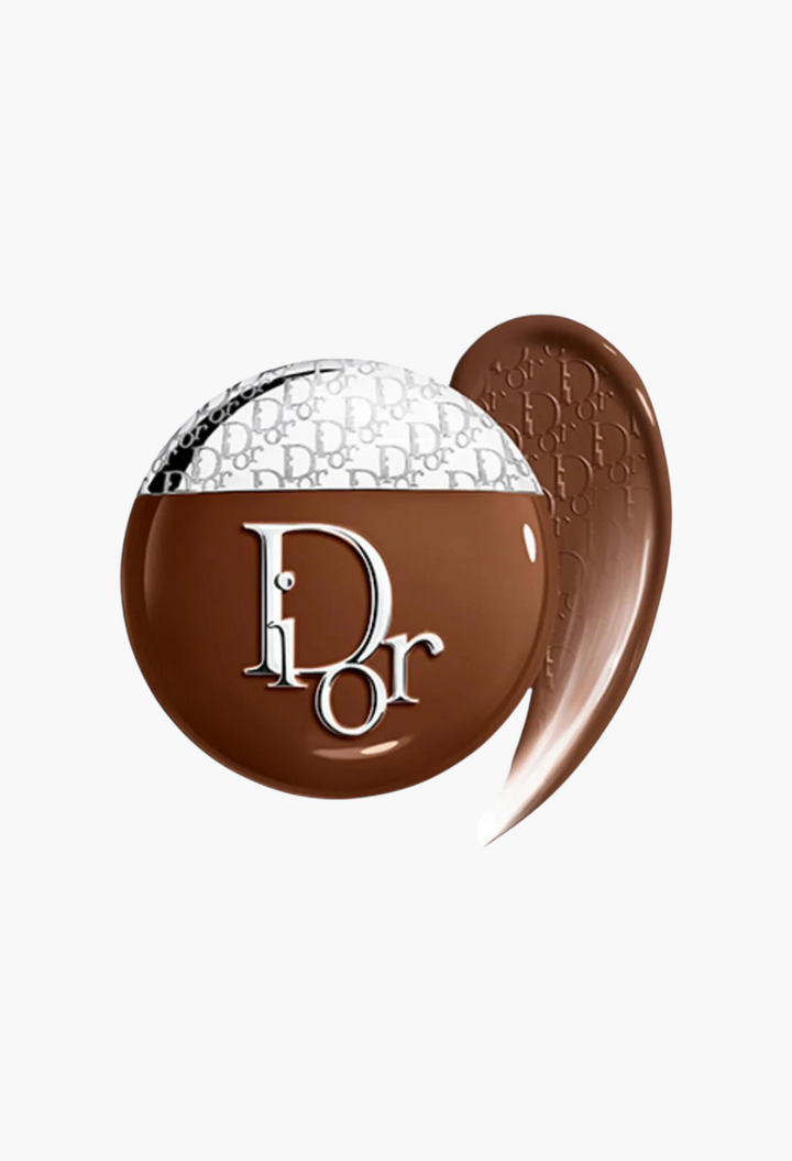GLAM MODA Dior Backstage Glow-Up Skin Tint hydrating tinted moisturizer in a deep shade with a creamy liquid texture.