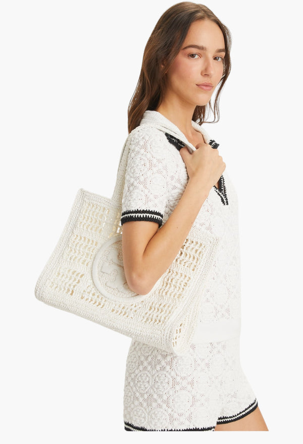White - Handcrafted Small Ella Hand-Crocheted Tote