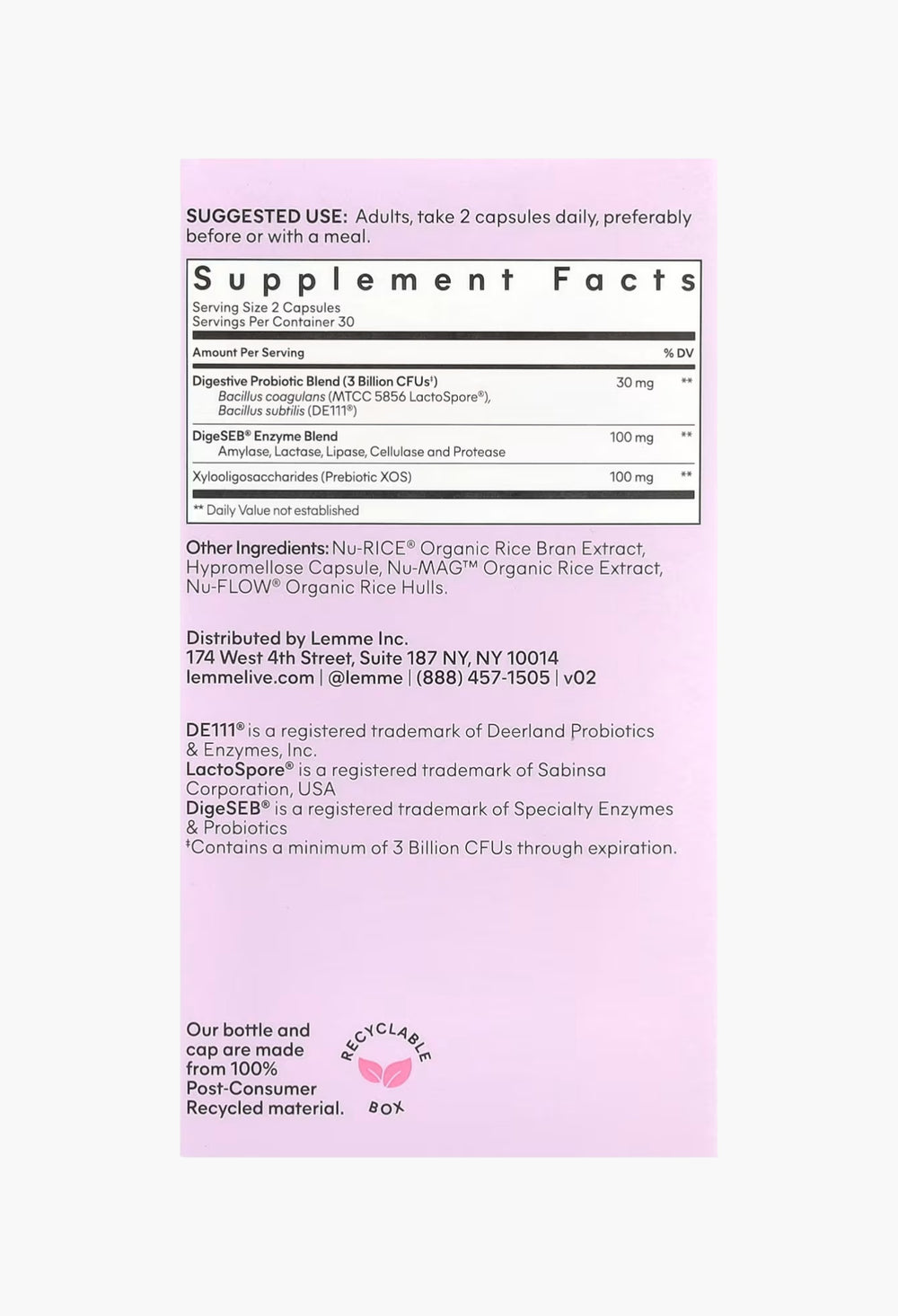 Lemme, Debloat, Daily Digestive Enzymes & Probiotics - GLAM MODA