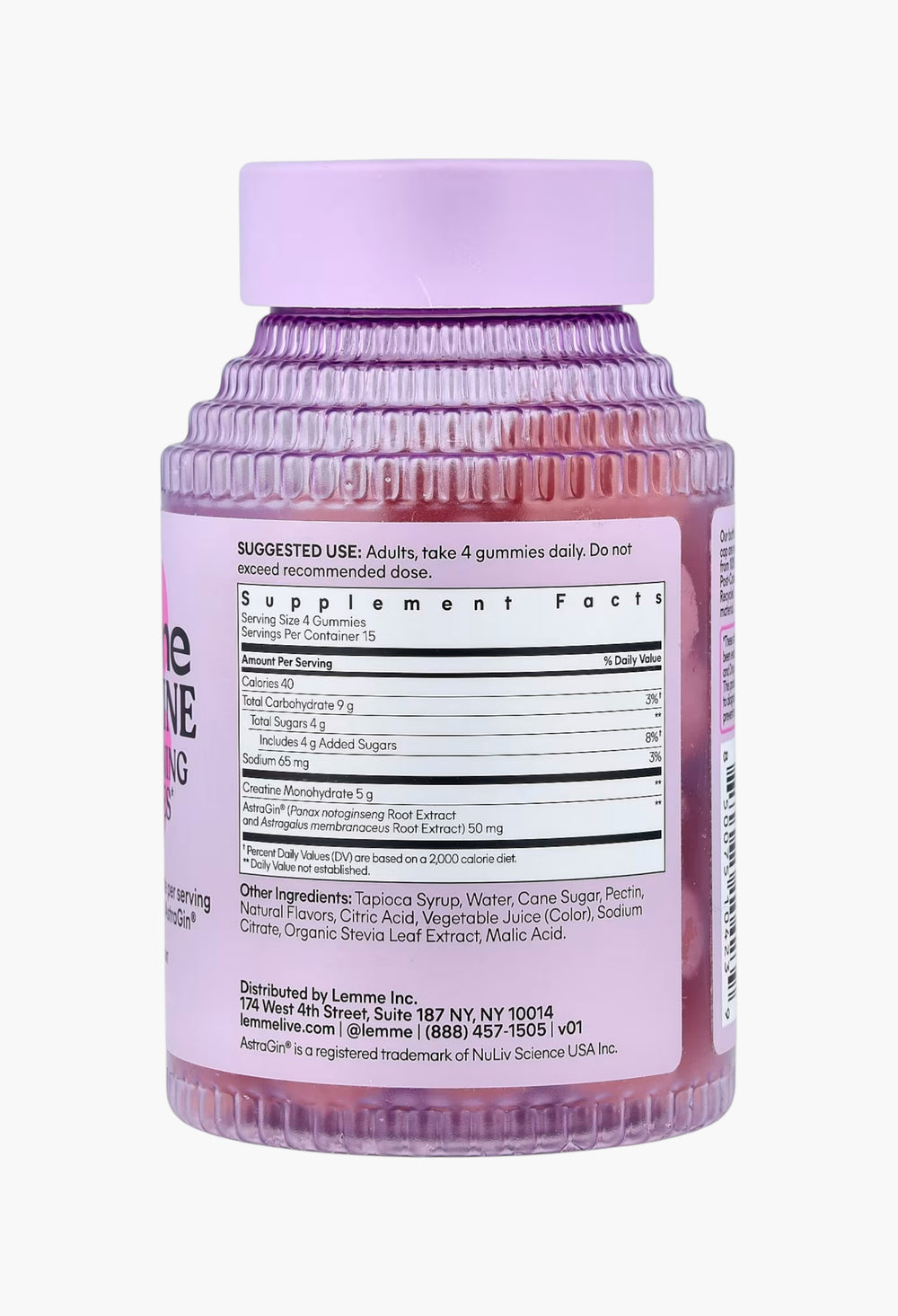 Lemme, Creatine, Body Toning Gummies, Sour Strawberry - GLAM MODA