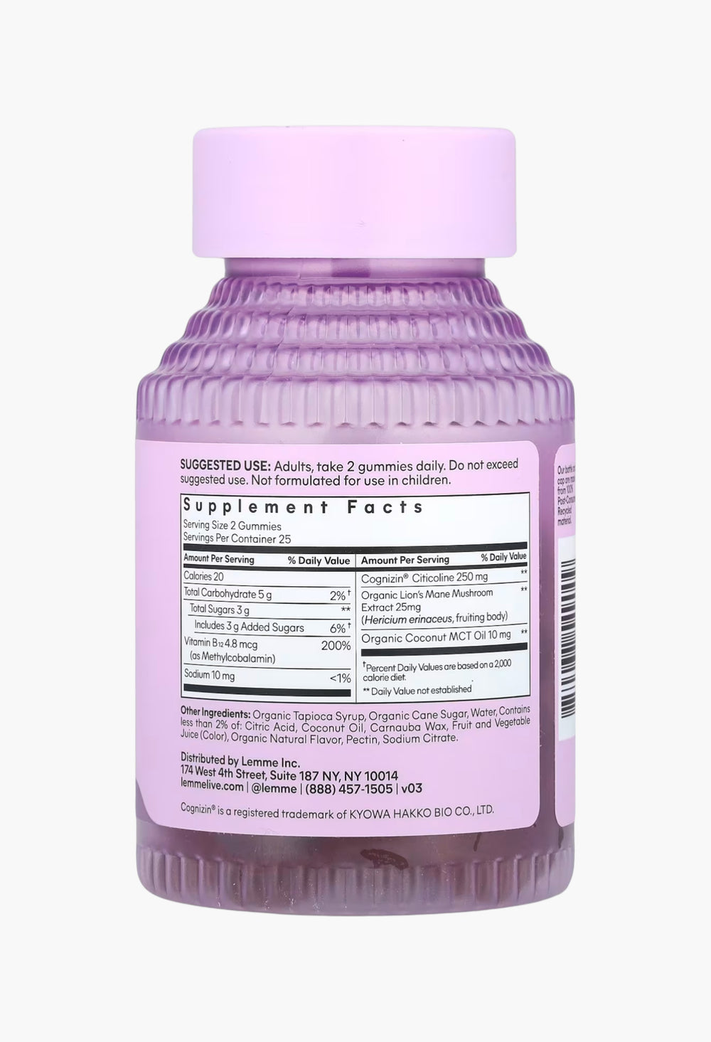 Lemme, Focus, Concentration Gummies, Strawberry - GLAM MODA