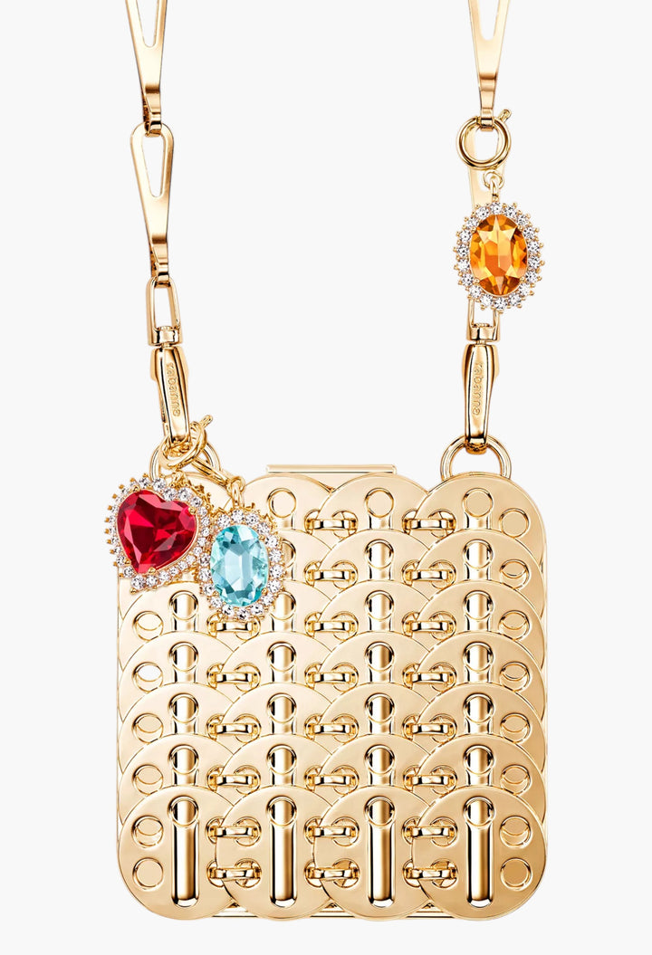 Minaudiere Heart-Shaped Metal Bag Charm - GLAM MODA
