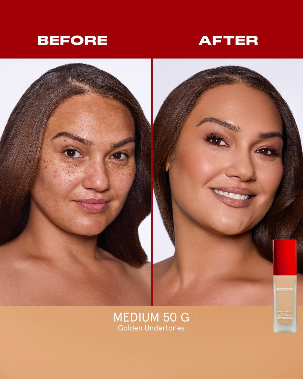 Medium 50 G - Turn Up The Base Full Beat Liquid Foundation - GLAM MODA