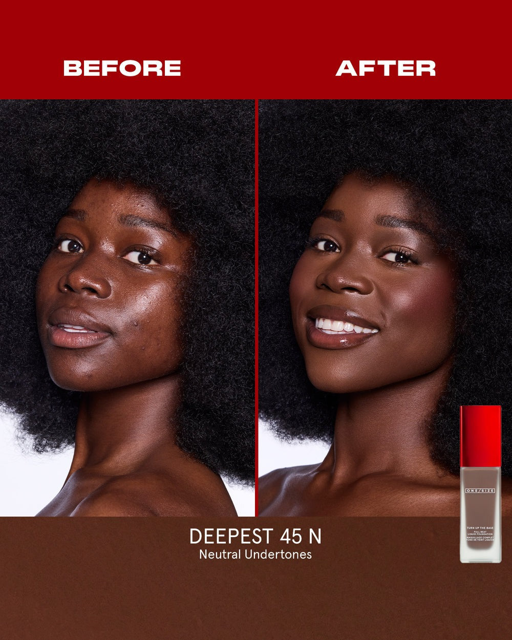 Deepest 45 N - Turn Up The Base Full Beat Liquid Foundation - GLAM MODA