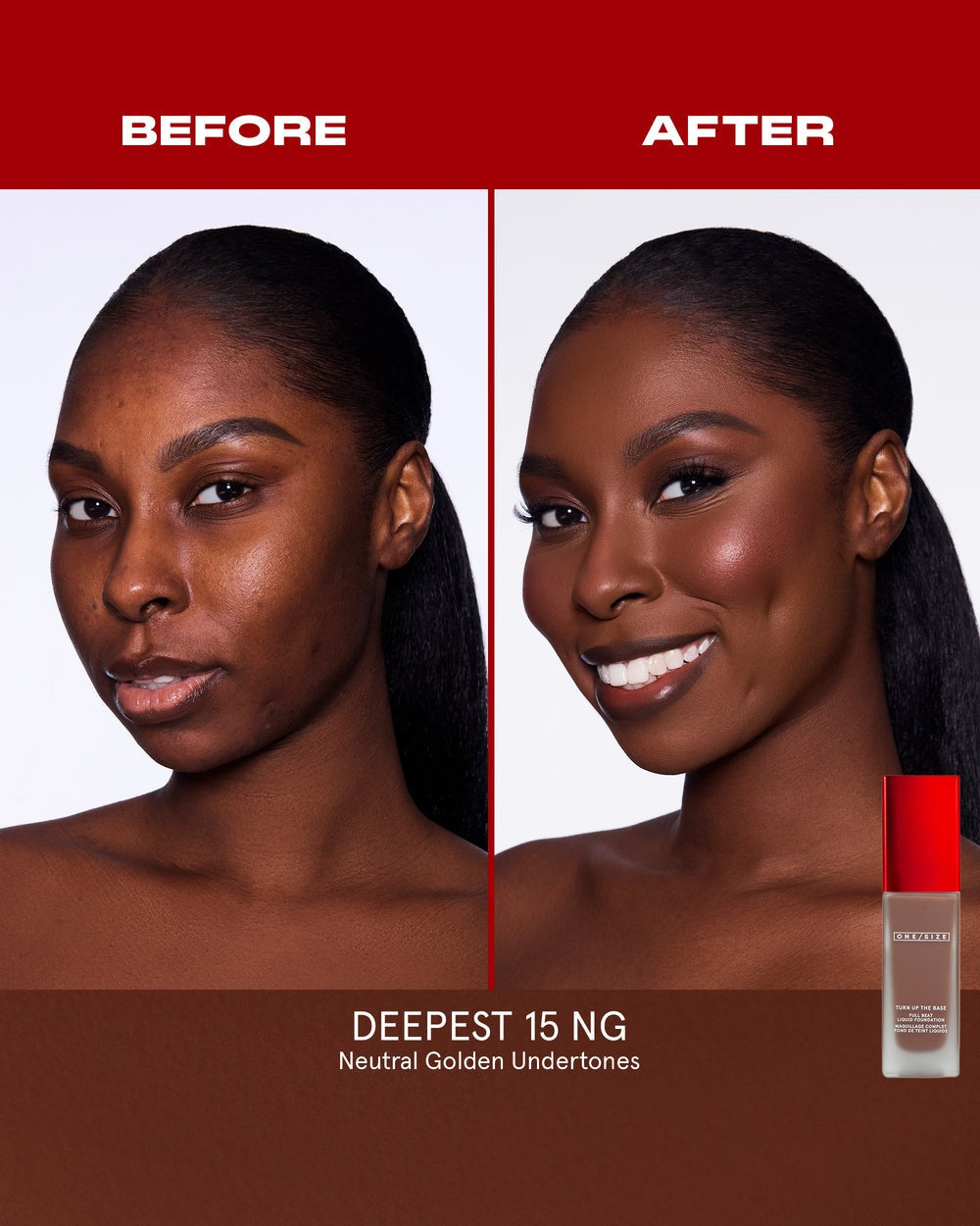 Deepest 15 NG - Turn Up The Base Full Beat Liquid Foundation - GLAM MODA