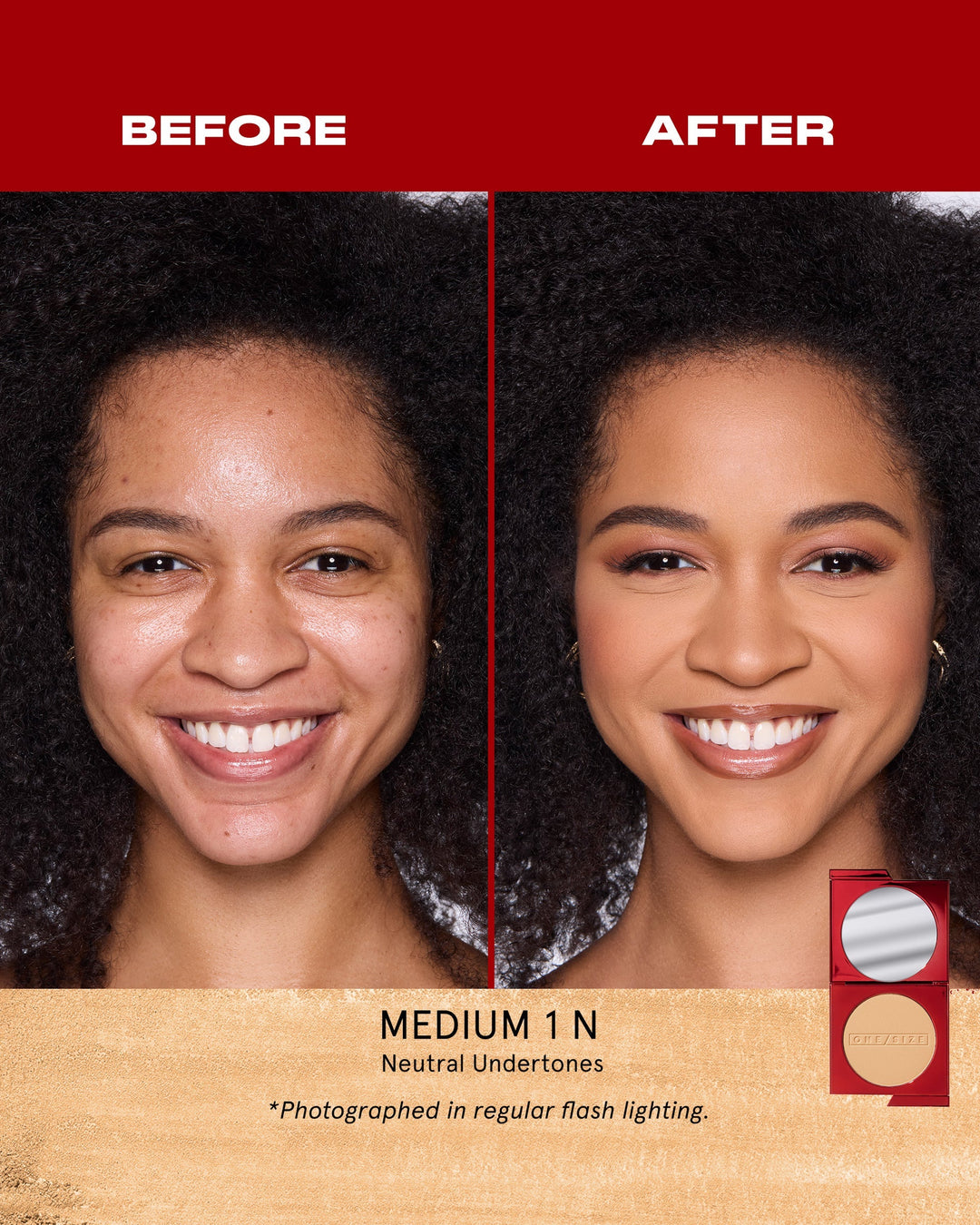 Medium 1 (N)-Turn Up The Base Versatile Powder Foundation - GLAM MODA