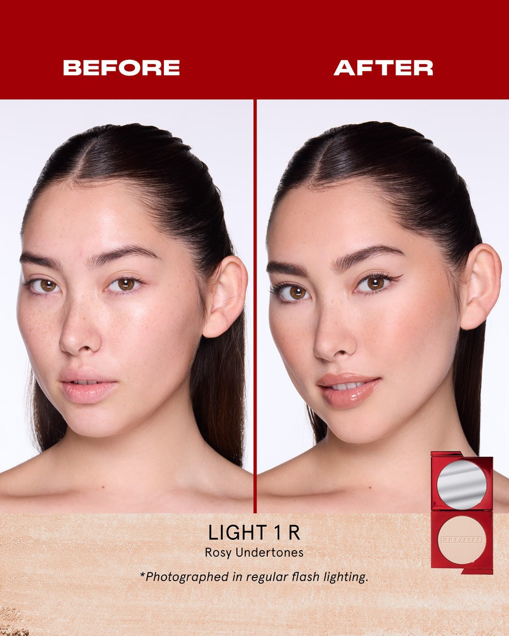 Light 1 R - Turn Up the Base Versatile Powder Foundation - GLAM MODA