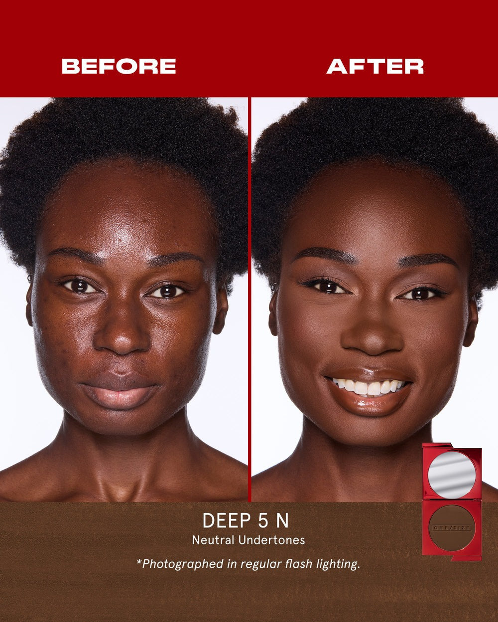 Deep 5 N - Turn Up the Base Versatile Powder Foundation - GLAM MODA