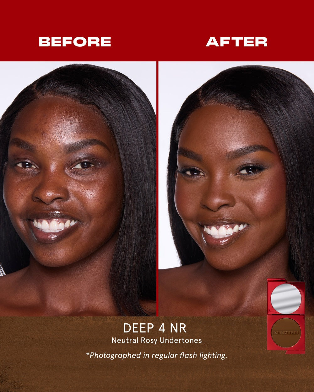 Deep 4 NR - Turn Up the Base Versatile Powder Foundation - GLAM MODA