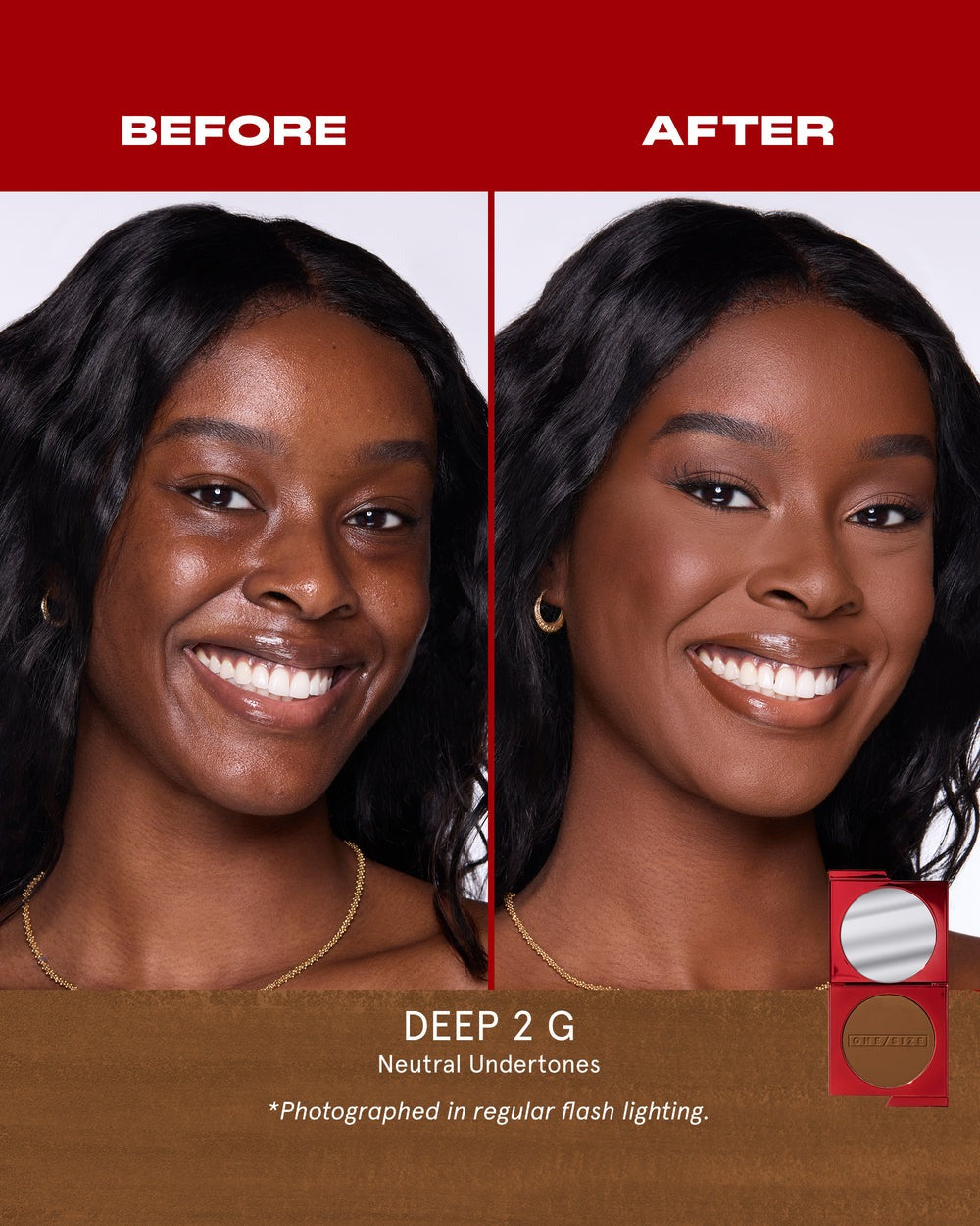 Deep 2 G - Turn Up the Base Versatile Powder Foundation - GLAM MODA