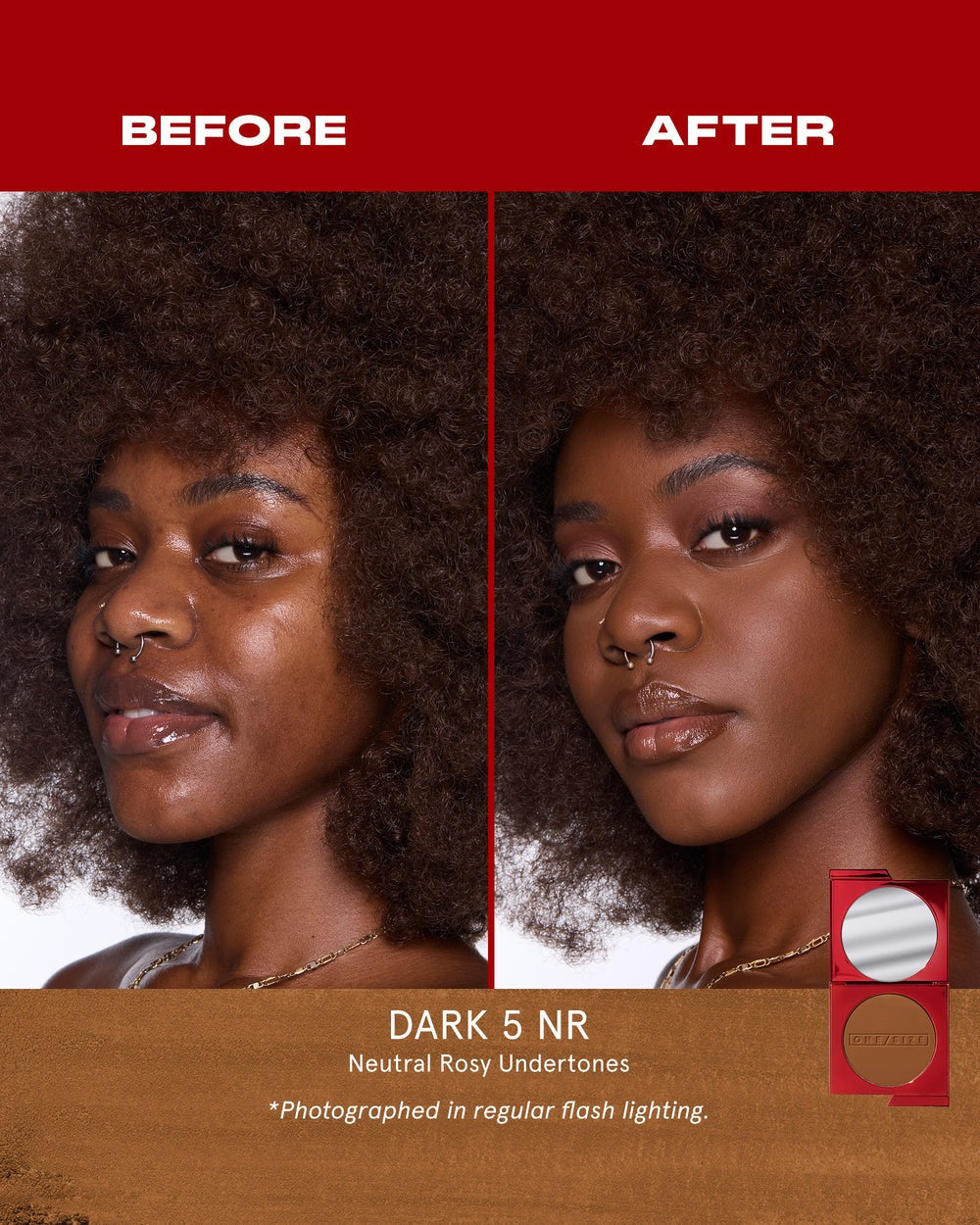 Dark 5 NR - Turn Up the Base Versatile Powder Foundation - GLAM MODA