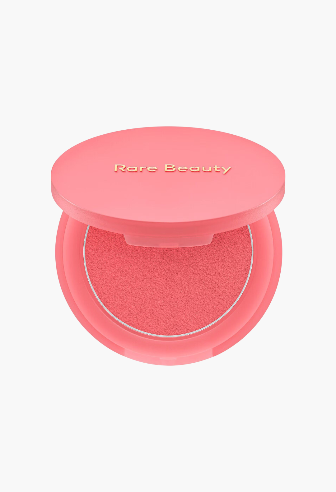 GLAM MODA Soft Pinch Matte Bouncy Blush in a vibrant coral pink shade with a smooth, weightless finish.