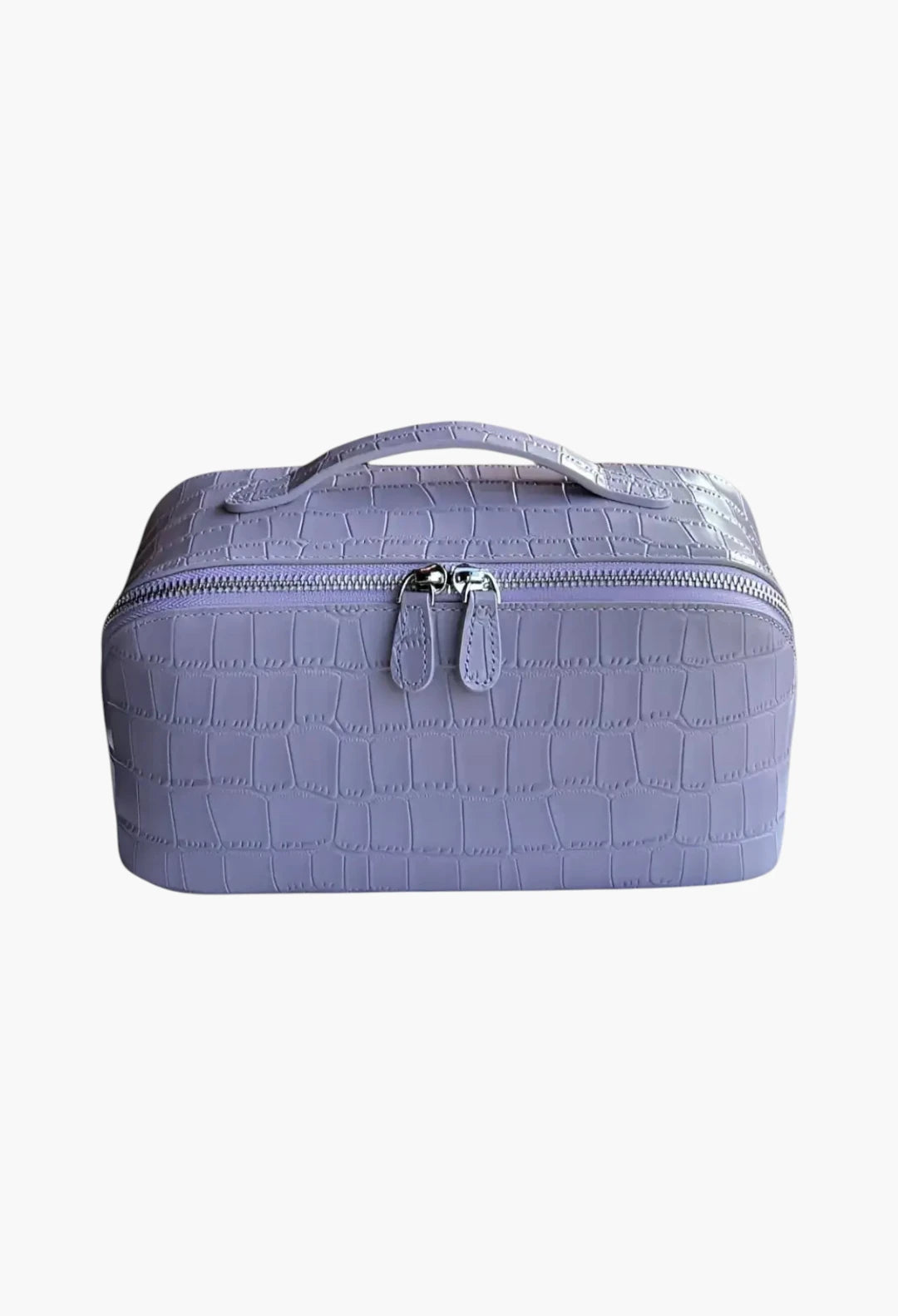 Layflat leather vanity bag