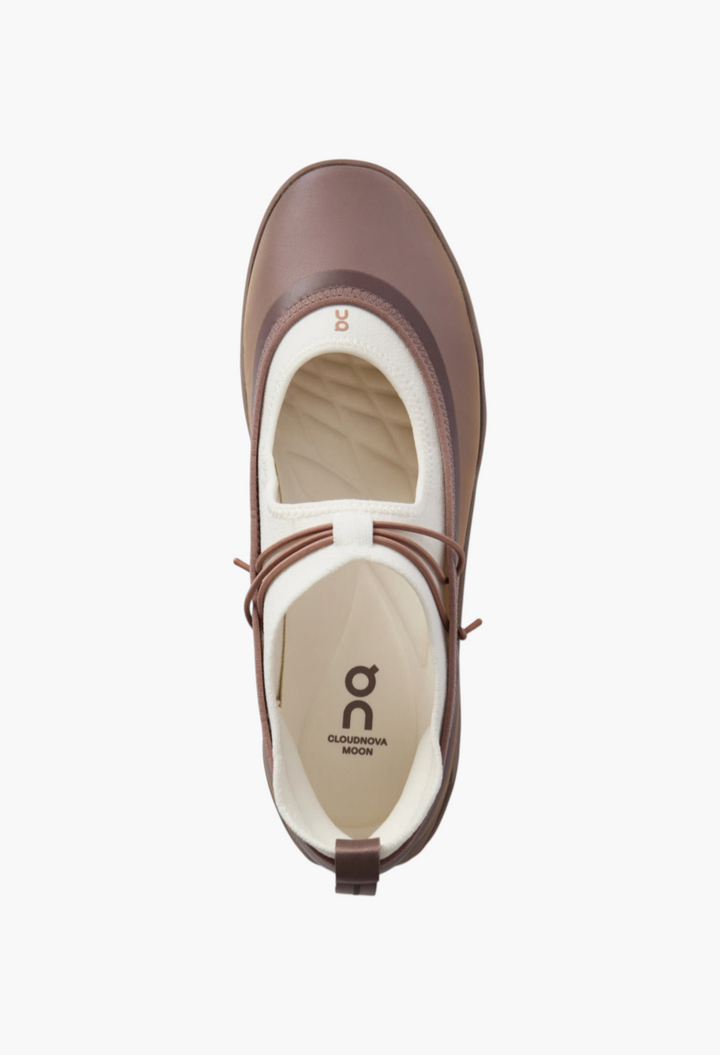 GLAM MODA ON + Zendaya Cloudnova Moon brown mesh Mary Jane sneakers with elasticated straps and a round toe